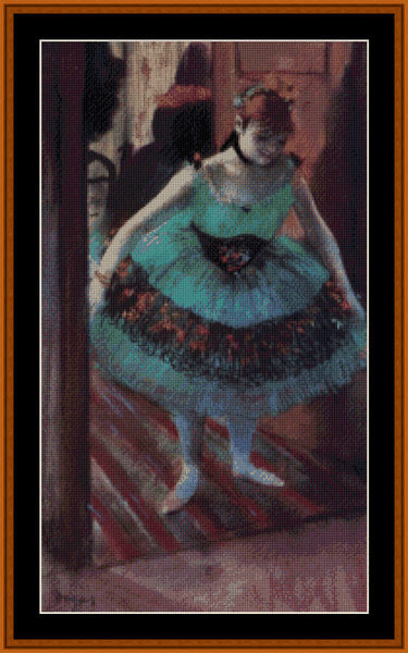 Dancer Leaving Dressing Room - Degas  cross stitch pattern