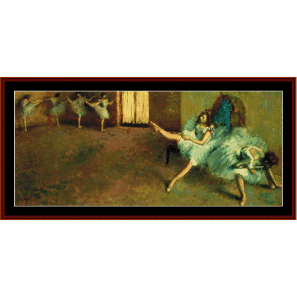 Before the Ballet, 1892 - Degas  cross stitch pattern