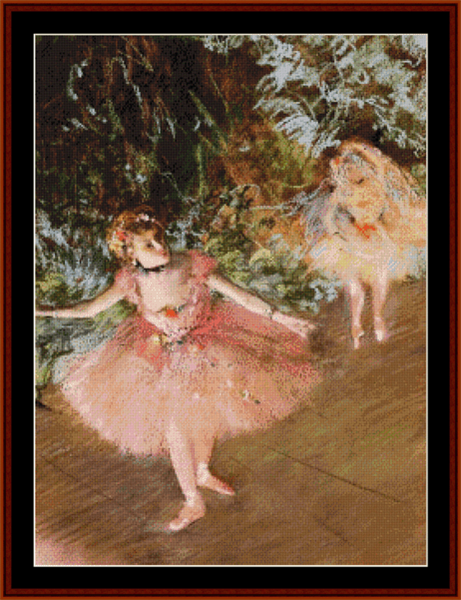 Dancer on Stage II - Degas  cross stitch pattern