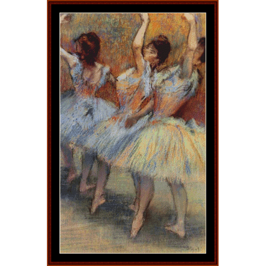 Three Dancers V - Degas  cross stitch pattern