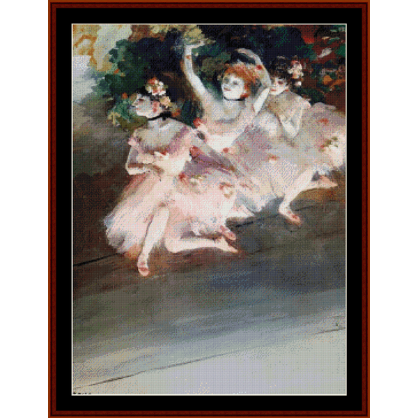 Three Ballet Dancers, 1879 - Degas  cross stitch pattern