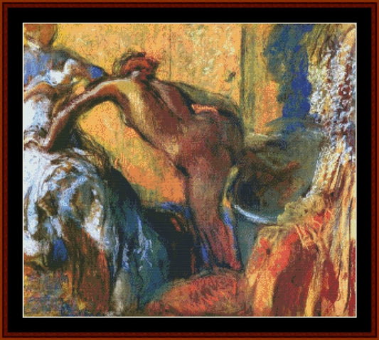 After the Bath V - Edgar Degas pdf cross stitch pattern