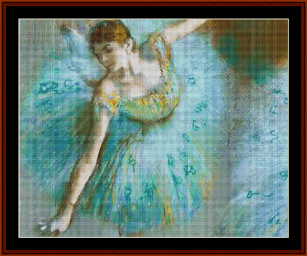 Dancer in Green, 1883 - Degas  cross stitch pattern
