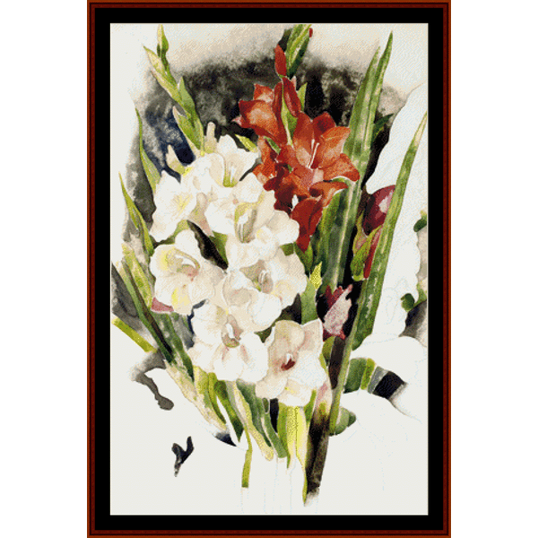 Gladiolus  - Charles Demuth cross stitch pattern