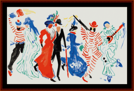 Figures from a Carnival - Andre Derain pdf cross stitch pattern