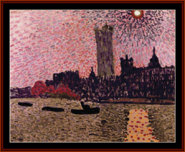 Westminster Abbey, 1905 - Andre Derain pdf cross stitch pattern