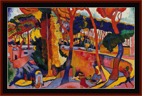 The Turning Road, L’Estaque - Andre Derain pdf cross stitch pattern