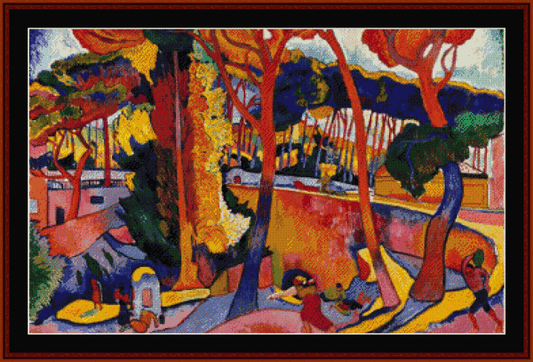 The Turning Road, L’Estaque - Andre Derain pdf cross stitch pattern