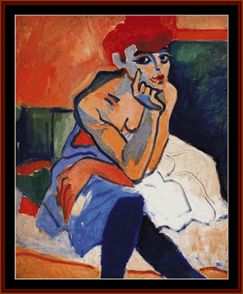 The Dancer - Andre Derain pdf cross stitch pattern