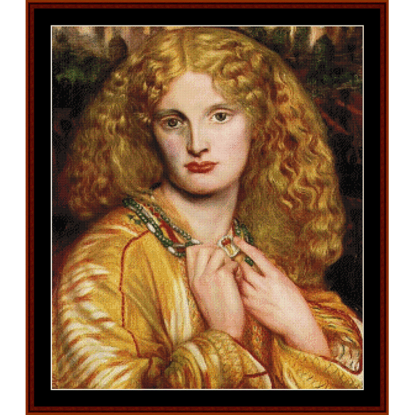 Helen of Troy - Dante Gabriel Rossetti cross stitch pattern
