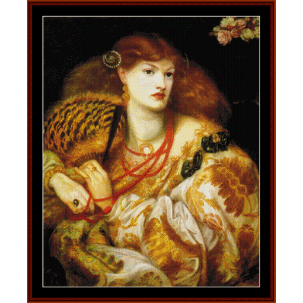Mona Vanna - Dante Gabriel Rossetti cross stitch pattern