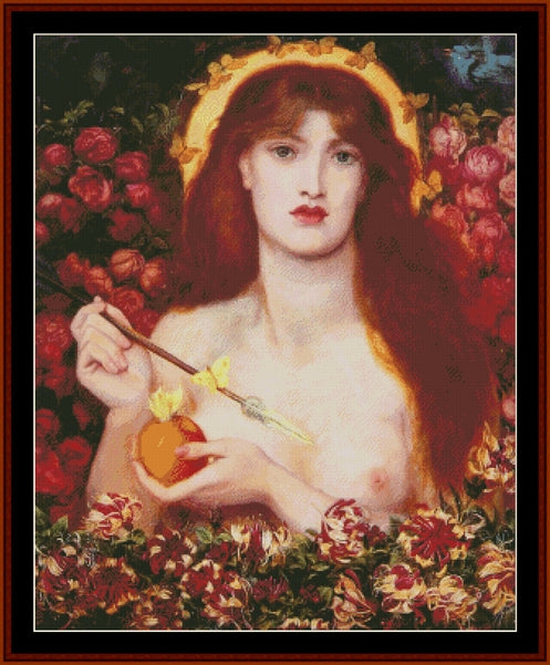 Verticordia - Dante Gabriel Rossetti pdf cross stitch pattern