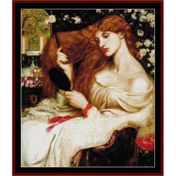 Lady Lilith - Dante Gabriel Rossetti cross stitch pattern
