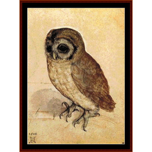Little Owl, 1508 - Albrecht Durer cross stitch pattern