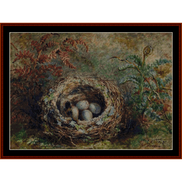 Bird's Nest - Albrecht Durer cross stitch pattern