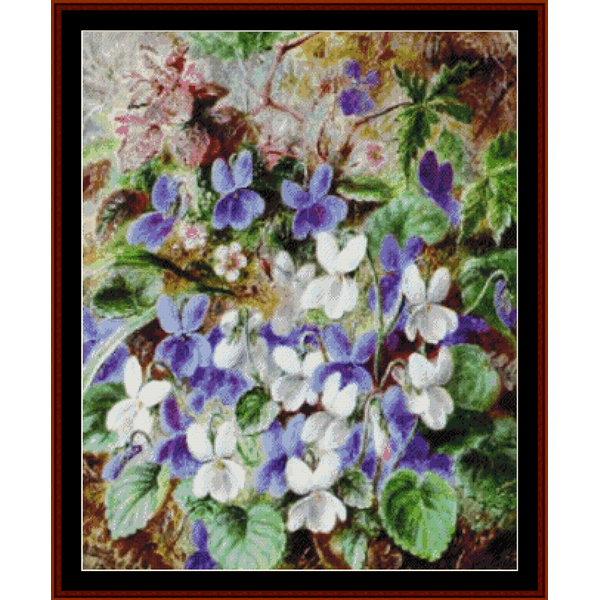 Wild Violets - A.D. Lucas cross stitch pattern