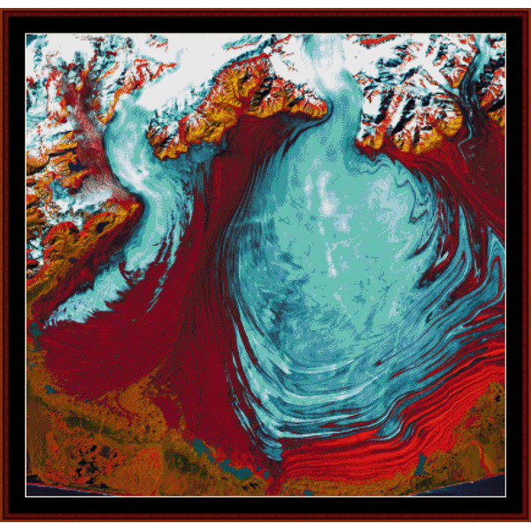 Malaspina Glacier, Alaska - Earth as Art pdf cross stitch pattern