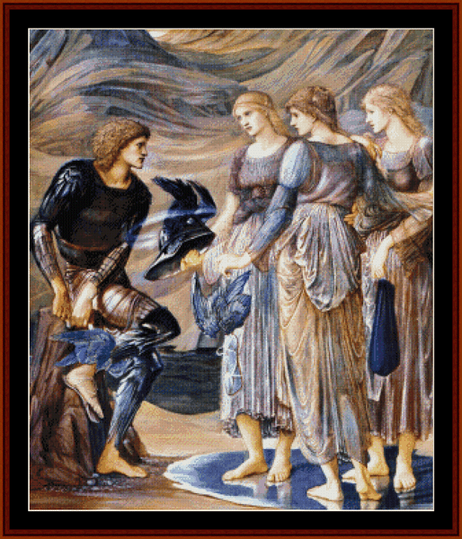 Perseus and the Sea Nymphs - Burne-Jones cross stitch pattern