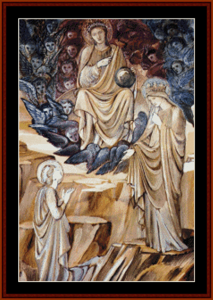 The Vision of St. Catherine - Burne-Jones cross stitch pattern