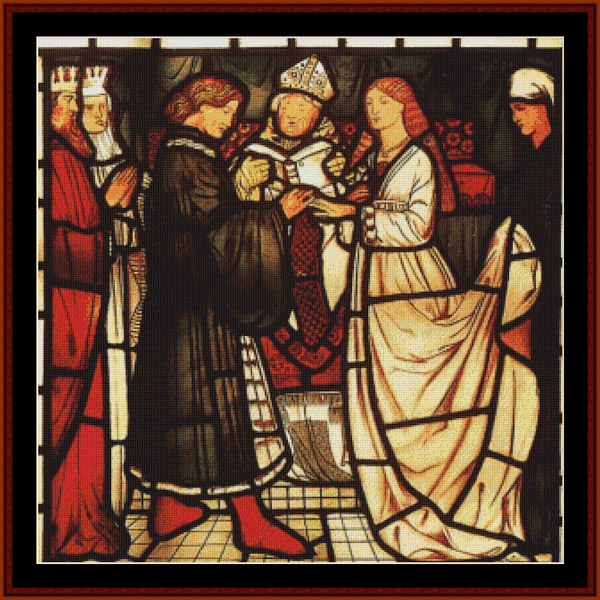 Wedding of Sir Tristam - Burne-Jones cross stitch pattern