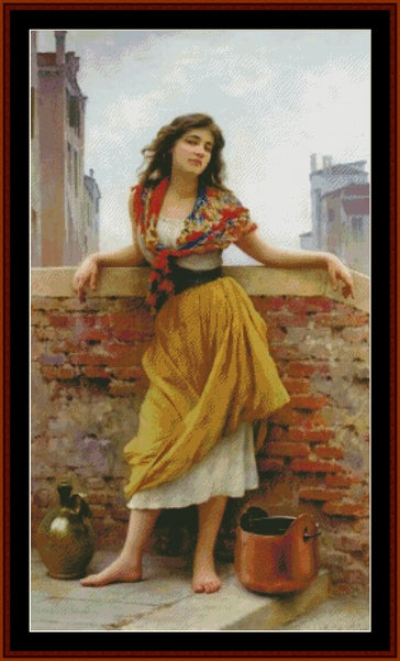The Water Carrier - Eugene de Blass pdf cross stitch pattern
