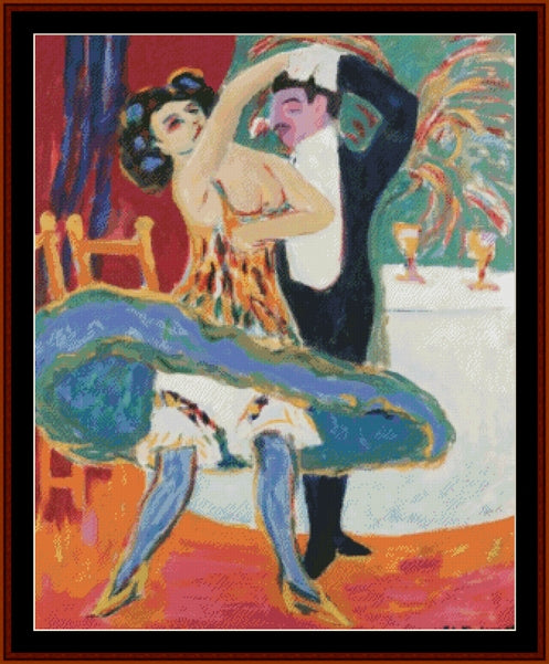 Dancing Couple - E.L. Kirchner pdf cross stitch pattern