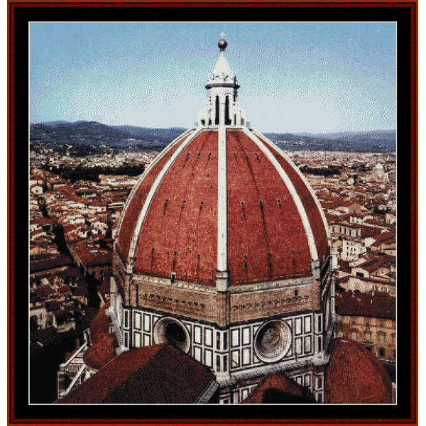 Dome of the Cathedral - Filippo Brunelleschi cross stitch pattern
