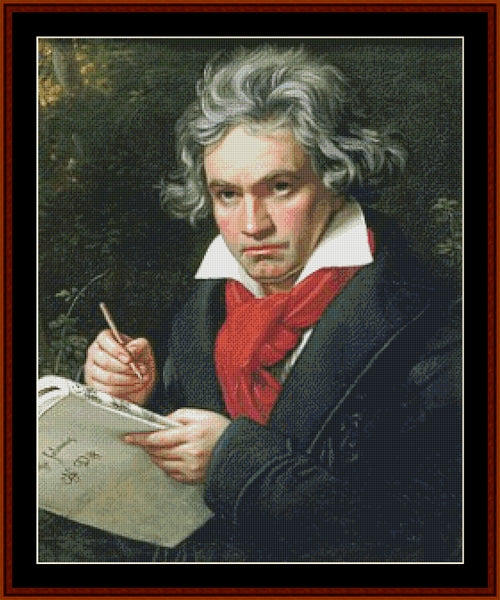 Ludwig van Beethoven pdf cross stitch pattern