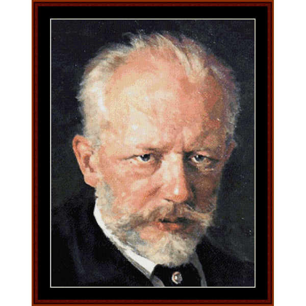 Tchaikovsky, Pyotor cross stitch pattern