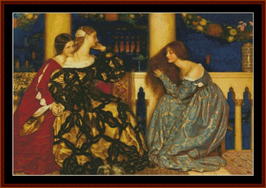 Venetian Ladies - Frank C. Cowper cross stitch pattern