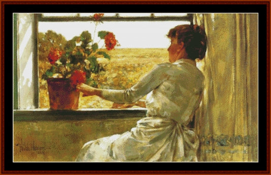 A Summer Evening - Frederick Childe-Hassam pdf cross stitch pattern