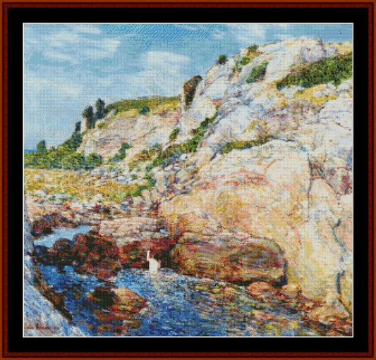 Gorge at Appledore - Frederick Childe-Hassam pdf cross stitch pattern