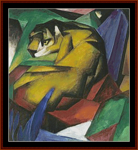 Tiger - Franz Marc pdf cross stitch pattern