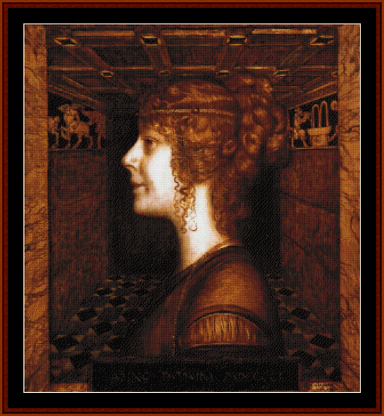 Florentine Lady - Franz von Stuck pdf cross stitch pattern