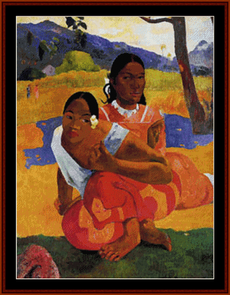 When Will You Marry? - Paul Gauguin cross stitch pattern