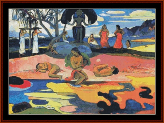 Day of God - Paul Gauguin pdf cross stitch pattern