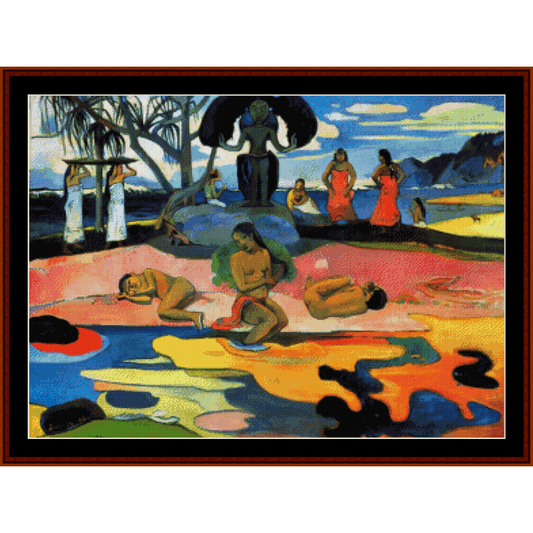 El Dia De Los Dioses - Paul Gauguin cross stitch pattern