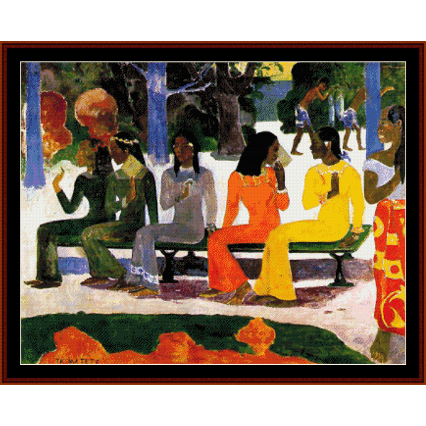 Market Day - Paul Gauguin cross stitch pattern
