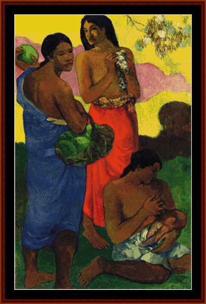 Maternity, 1899 - Paul Gauguin cross stitch pattern