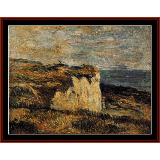 Cliff Near Dieppe, 1885 - Paul Gauguin cross stitch pattern