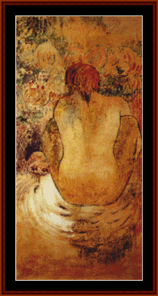Crouching Tahitian Woman, 1902 - Paul Gauguin cross stitch pattern