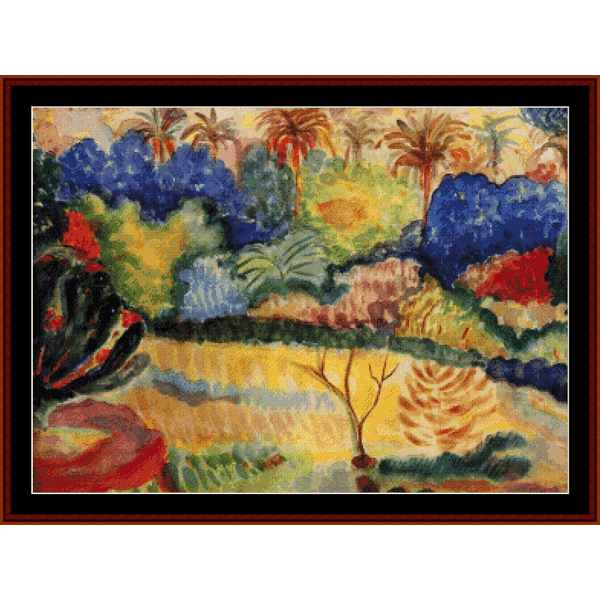 Tahitian Landscape, 1897 - Paul Gauguin cross stitch pattern