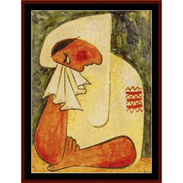 Crying Woman, 1938 - Mikulas Galanda pdf cross stitch pattern