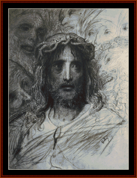 Jesus - Gustave Dore cross stitch pattern