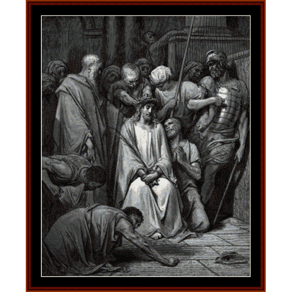 The Crown of Thorns - Gustave Dore cross stitch pattern