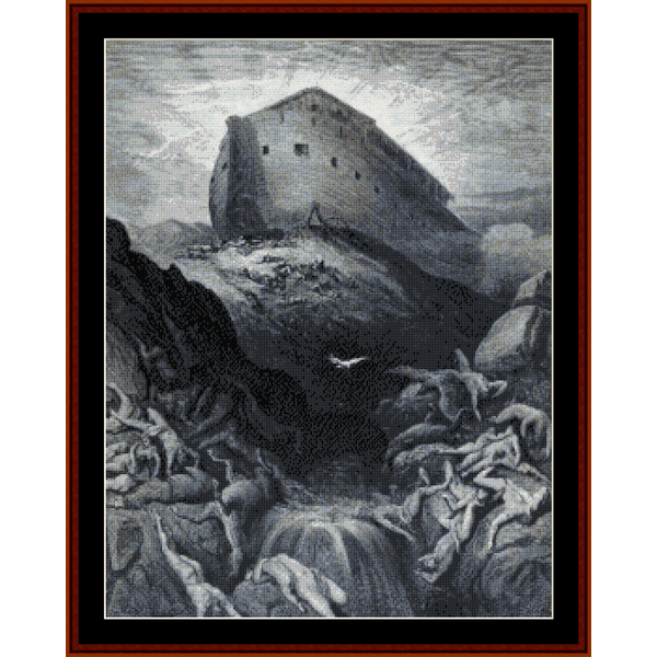 The Dove Sent Forth from the Ark - Gustave Dore cross stitch pattern