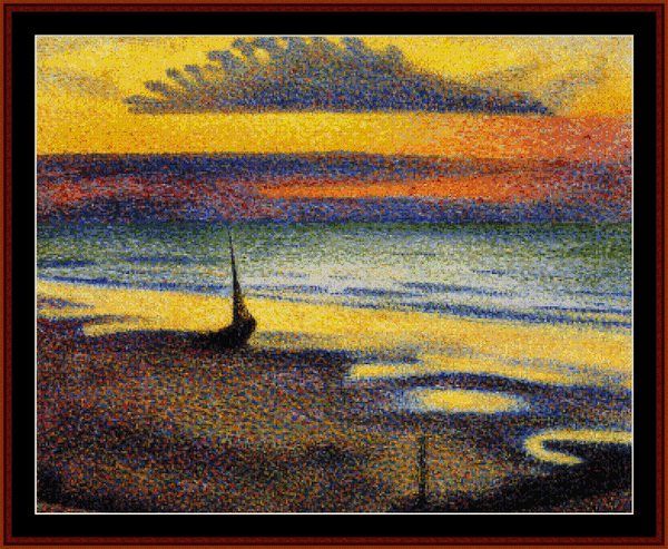 On the Beach - Georges Lemmen cross stitch pattern