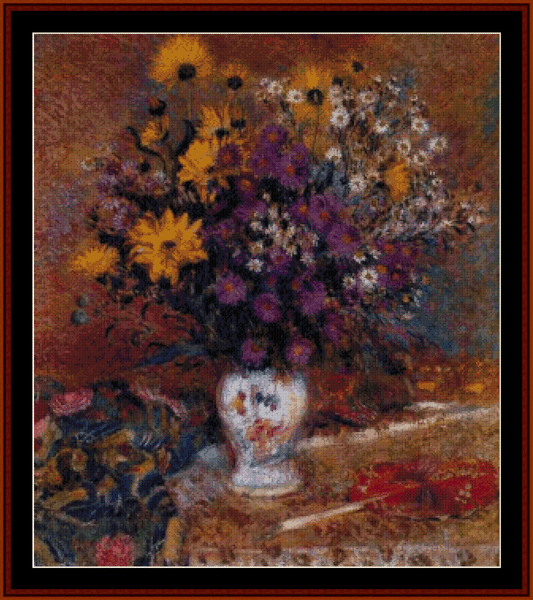 Vase of Flowers, 1910 - Georges Lemmen cross stitch pattern