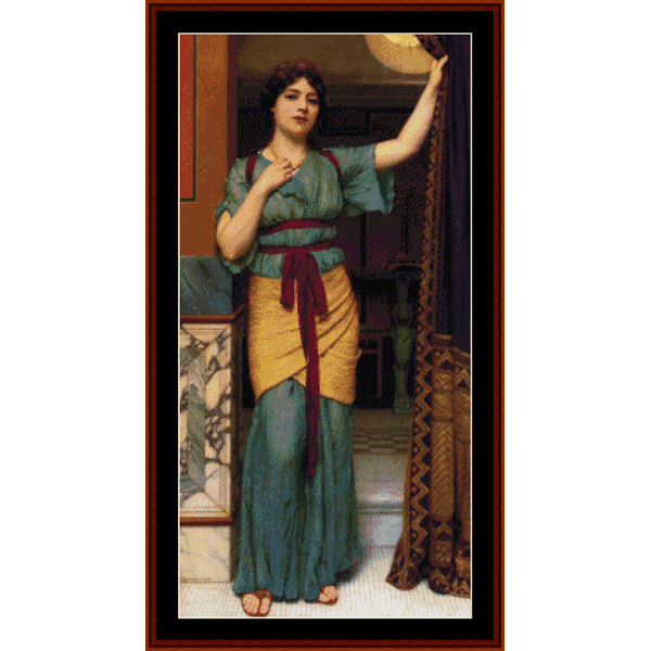 A Pompeiian Lady, 1916 - J.W. Godward cross stitch pattern