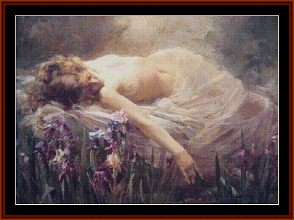 Dream - Arthur Hacker pdf cross stitch pattern